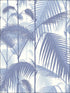 Palm Jungle fabric in blues white color - pattern number 95/1005.CS.0 - by Cole and Son in the Contemporary Restyled collection