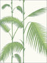 Palm Leaves fabric in green white color - pattern number 95/1009.CS.0 - by Cole and Son in the Contemporary Restyled collection