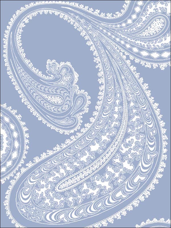Rajapur fabric in white dark blue color - pattern number 95/2014.CS.0 - by Cole and Son in the Contemporary Restyled collection