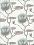 Summer Lily fabric in aqua white color - pattern number 95/4022.CS.0 - by Cole and Son in the Contemporary Restyled collection