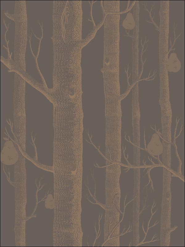 Woods and Pears wallpaper in bronze black color - pattern number 95/5028.CS.0 - by Cole and Son in the Contemporary Restyled collection