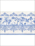 Rou Border fabric in cobalt blue color - pattern number 99/10042.CS.0 - by Cole and Son in the Folie collection