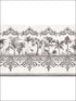Rou Border fabric in charcoal color - pattern number 99/10044.CS.0 - by Cole and Son in the Folie collection