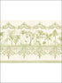 Rou Border fabric in old olive color - pattern number 99/10045.CS.0 - by Cole and Son in the Folie collection