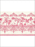 Rou Border fabric in rose pink color - pattern number 99/10046.CS.0 - by Cole and Son in the Folie collection