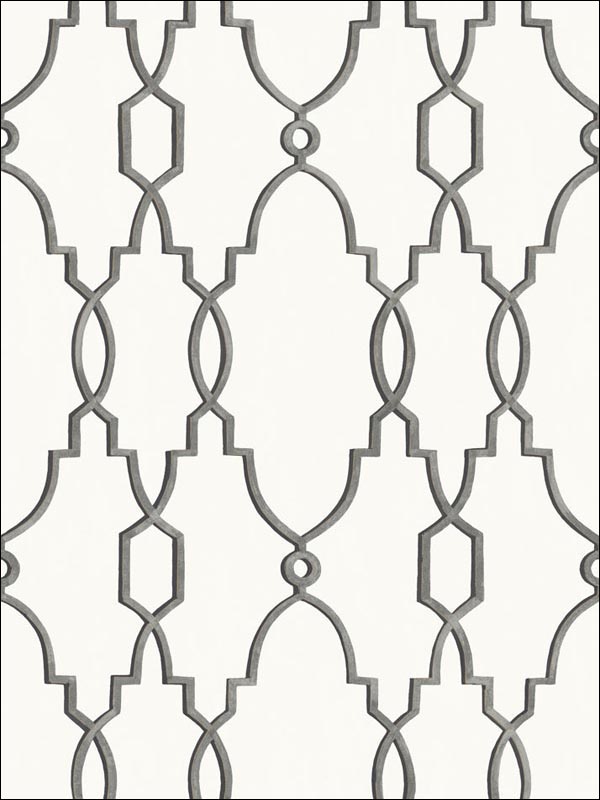Parterre wallpaper in charcoal color - pattern number 99/2008.CS.0 - by Cole and Son in the Folie collection