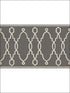 Parterre Border fabric in charcoal color - pattern number 99/3015.CS.0 - by Cole and Son in the Folie collection