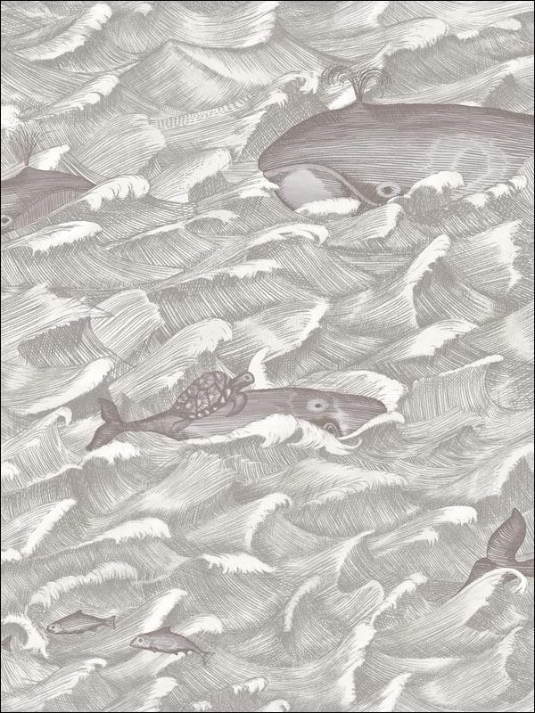 Melville wallpaper in soft black and white color - pattern number 103/1004.CS.0 - by Cole and Son in the Whimsical collection