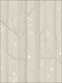 Woods and Stars fabric in grey color - pattern number 103/11048.CS.0 - by Cole and Son in the Whimsical collection
