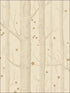Woods and Stars fabric in buff gold color - pattern number 103/11049.CS.0 - by Cole and Son in the Whimsical collection