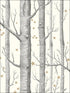 Woods and Stars fabric in black white color - pattern number 103/11050.CS.0 - by Cole and Son in the Whimsical collection