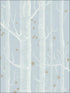 Woods and Stars fabric in powder blue color - pattern number 103/11051.CS.0 - by Cole and Son in the Whimsical collection