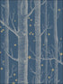 Woods and Stars fabric in midnight color - pattern number 103/11052.CS.0 - by Cole and Son in the Whimsical collection