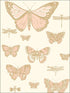 Butterflies and Dragonflies fabric in pink on ivory color - pattern number 103/15066.CS.0 - by Cole and Son in the Whimsical collection