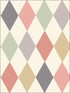 Punchinello fabric in coral and green color - pattern number 103/2009.CS.0 - by Cole and Son in the Whimsical collection