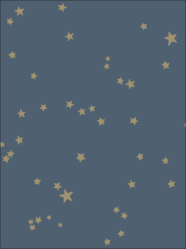 Stars wallpaper in midnight blue color - pattern number 103/3017.CS.0 - by Cole and Son in the Whimsical collection