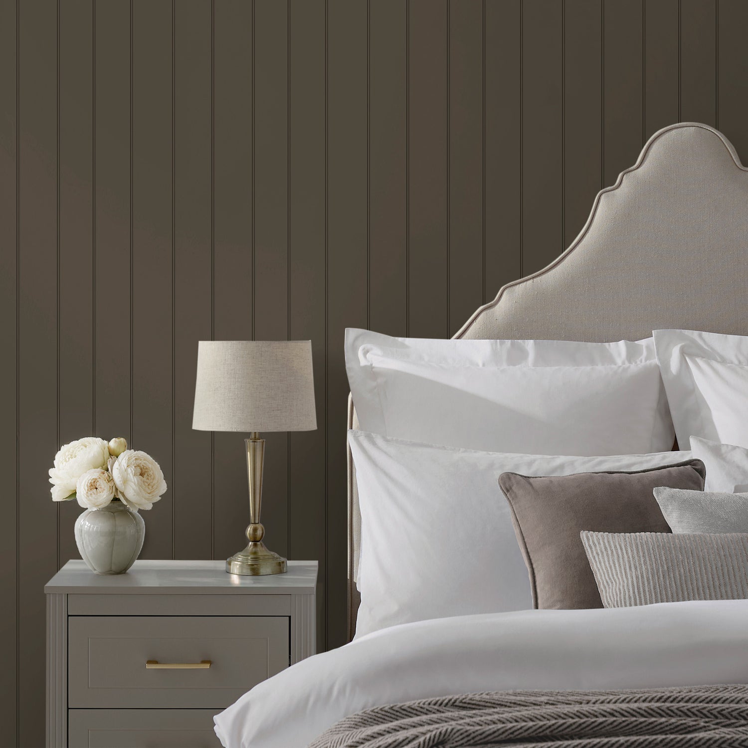Wood Panel Wallpaper in chestnut color - pattern number 146788 - by Martha Stewart in the Martha Stewart AW26 collection