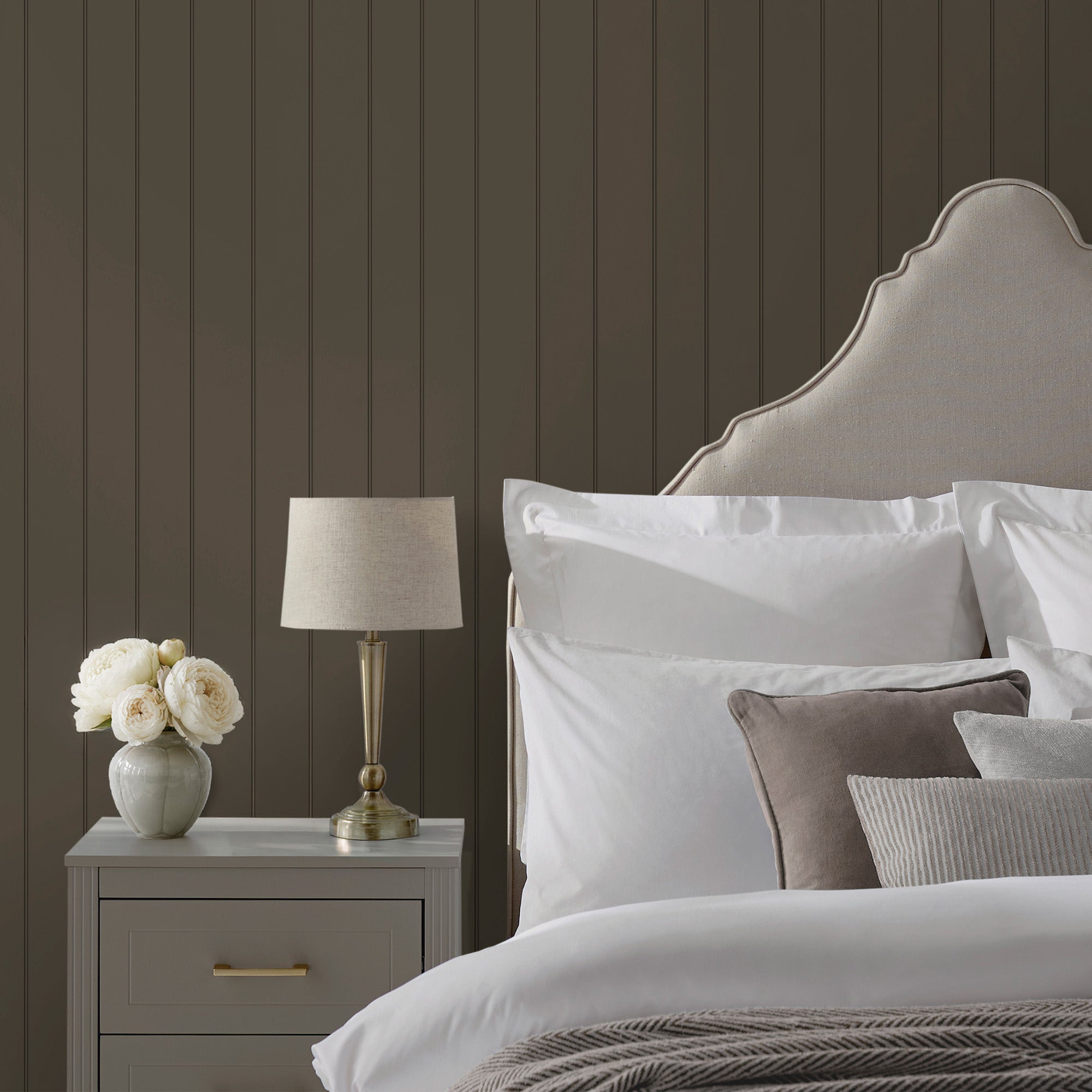 Wood Panel Wallpaper in chestnut color - pattern number 146788 - by Martha Stewart in the Martha Stewart AW26 collection