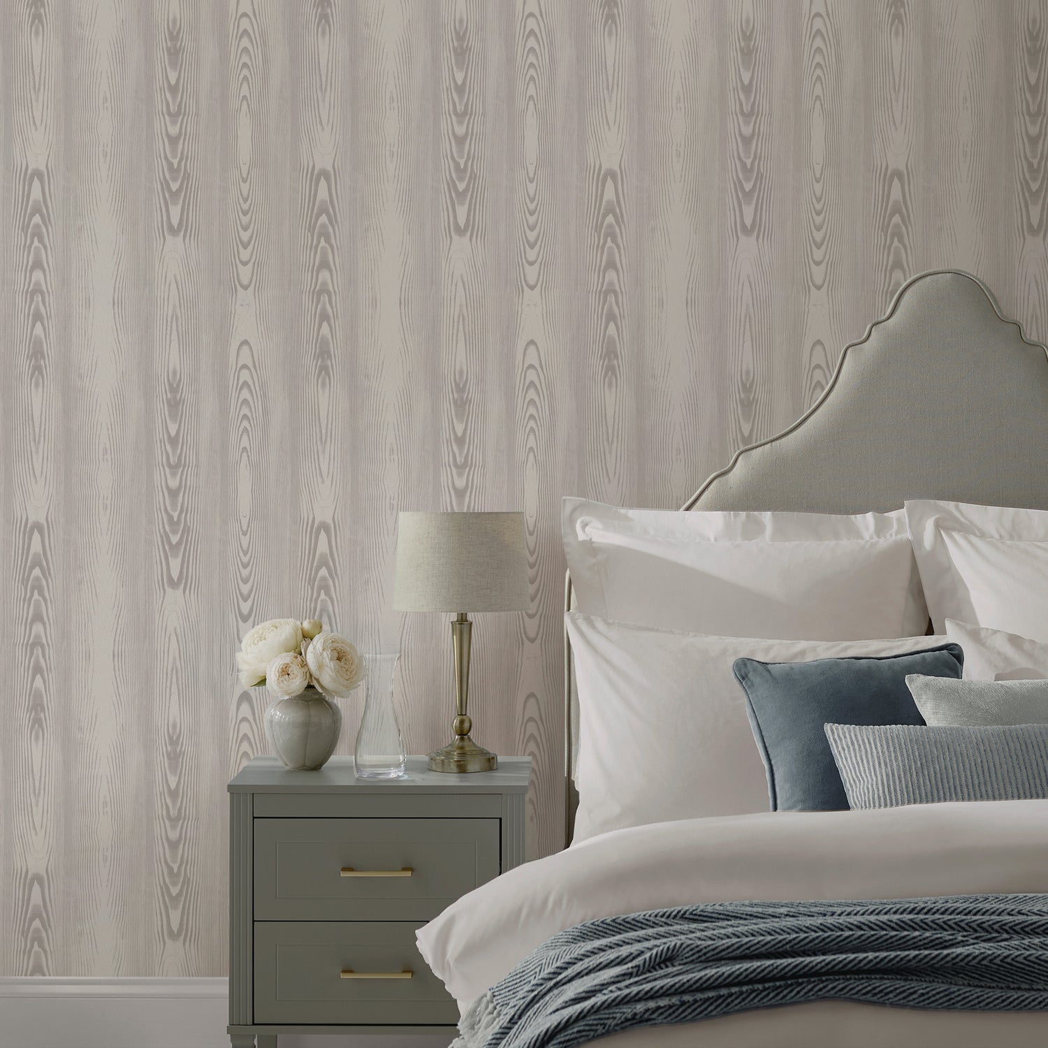 Bedford Fauxbois Wallpaper in natural color - pattern number 146789 - by Martha Stewart in the Martha Stewart AW26 collection