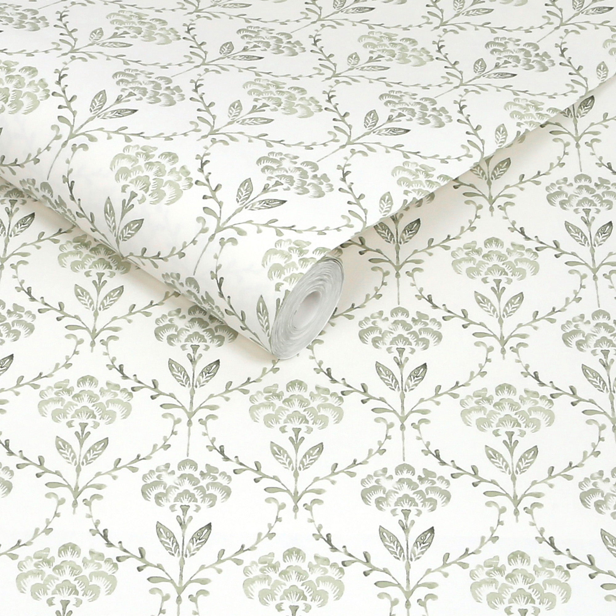 Chateau Fleur Basketweave Wallpaper in green color - pattern number 146793 - by Martha Stewart in the Martha Stewart AW26 collection