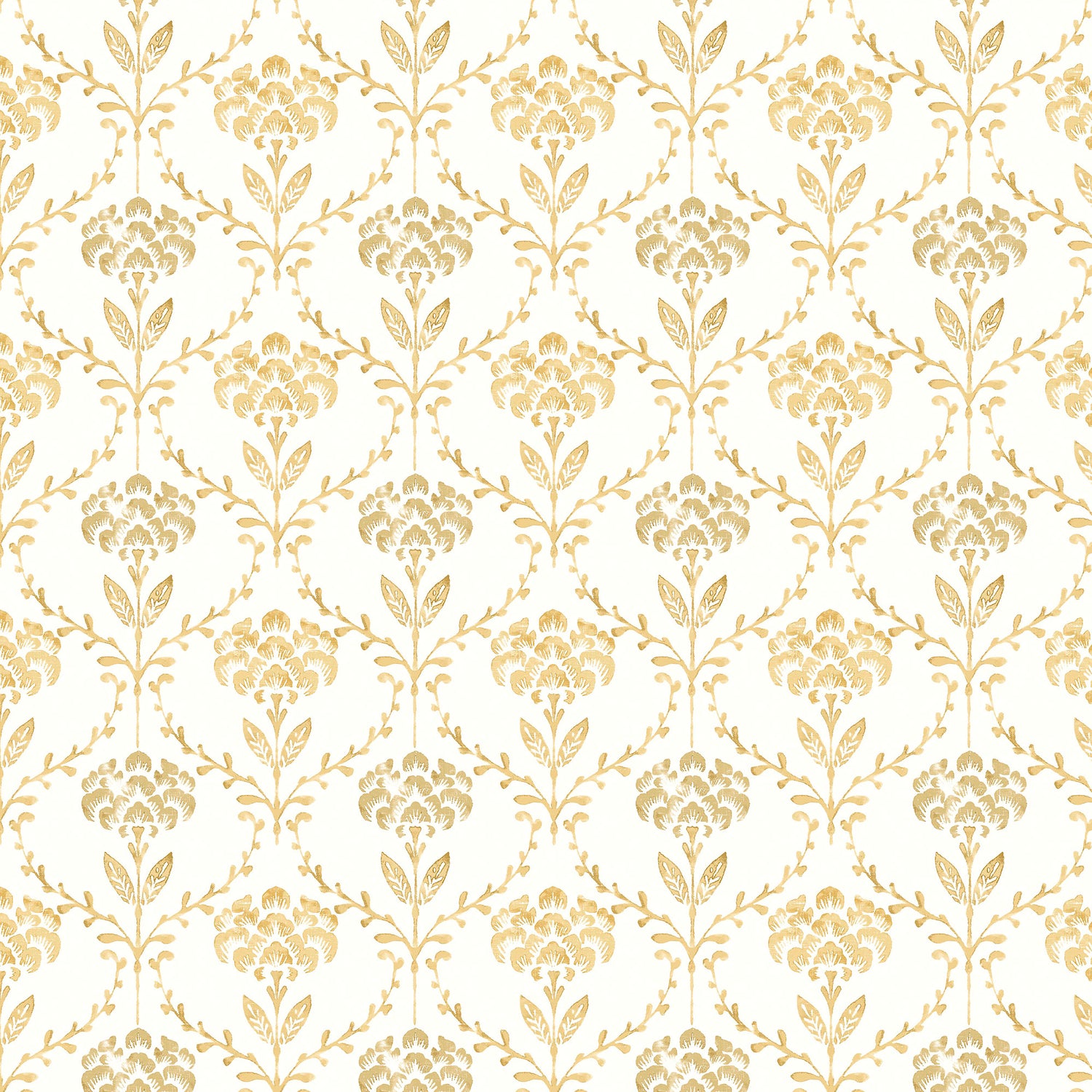 Chateau Fleur Basketweave Wallpaper in ochre color - pattern number 146795 - by Martha Stewart in the Martha Stewart AW26 collection