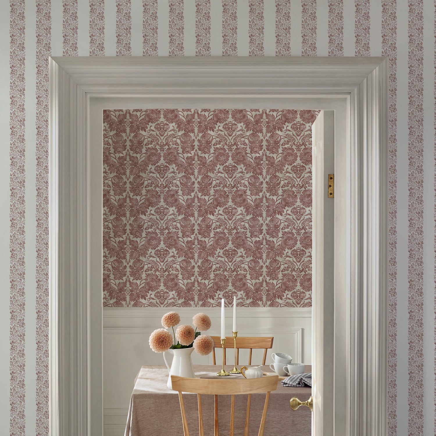 Florentine Wallpaper in russet color - pattern number 146797 - by Martha Stewart in the Martha Stewart AW26 collection