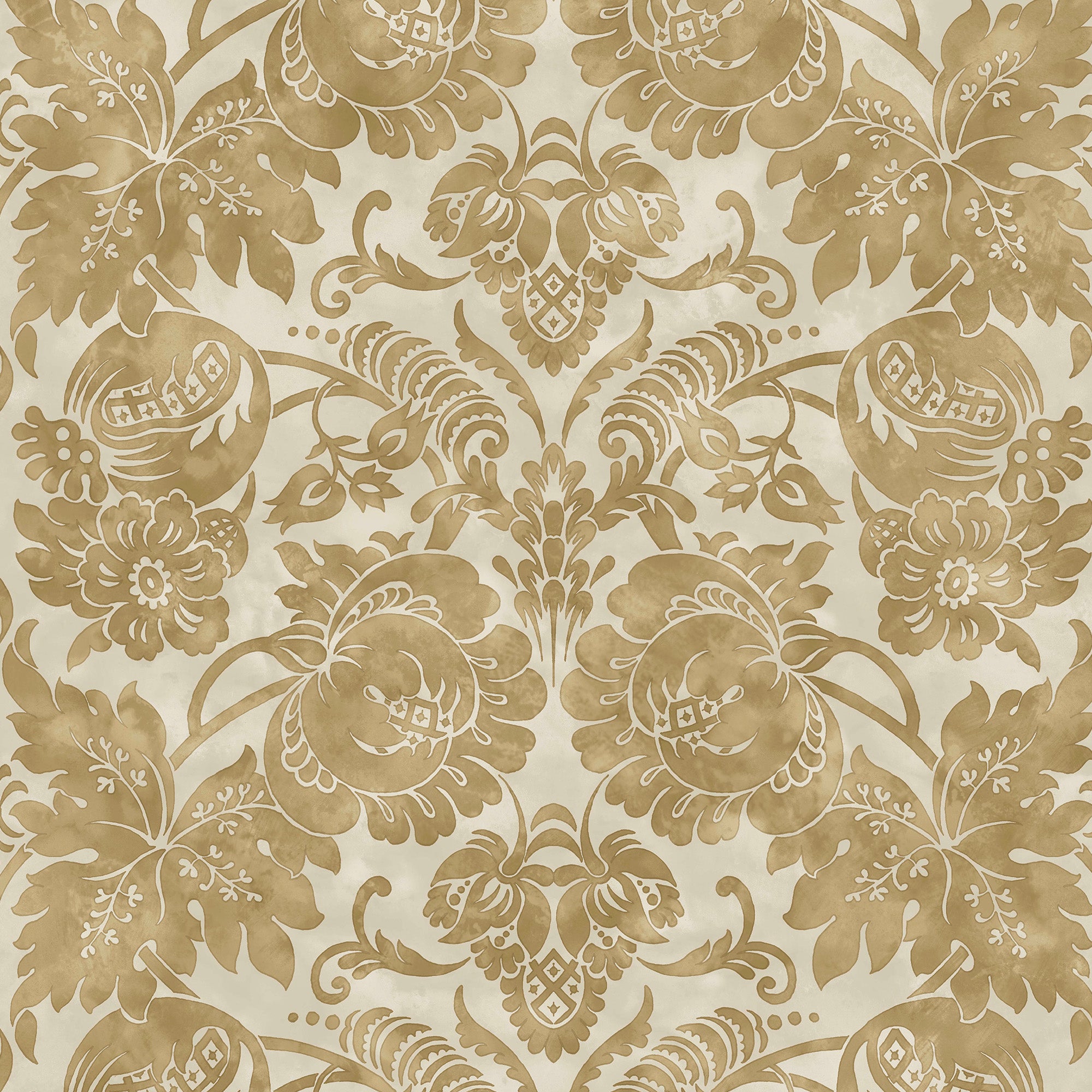 Florentine Wallpaper in antique gold color - pattern number 146800 - by Martha Stewart in the Martha Stewart AW26 collection
