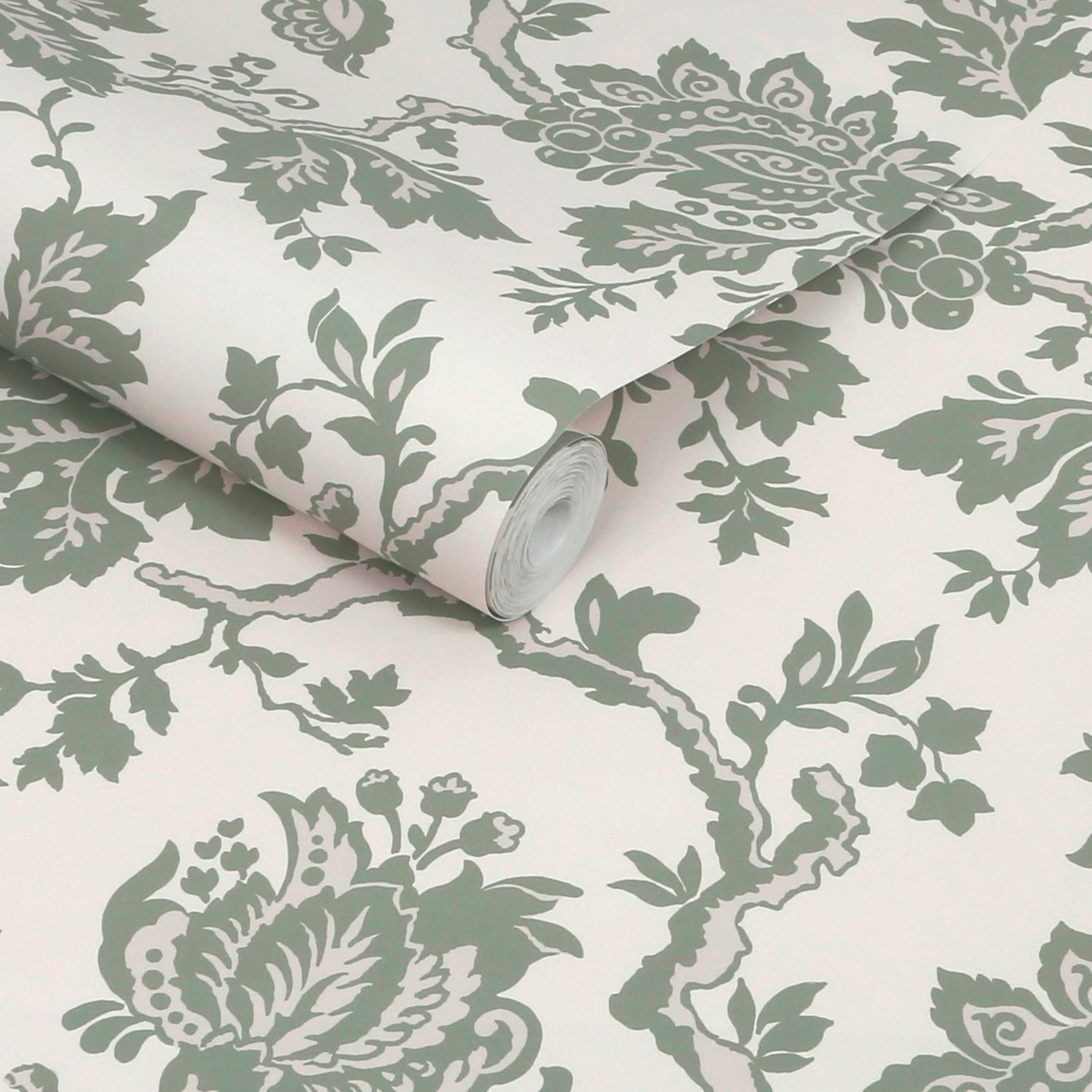 Jacobean Wallpaper in antique green color - pattern number 146802 - by Martha Stewart in the Martha Stewart AW26 collection