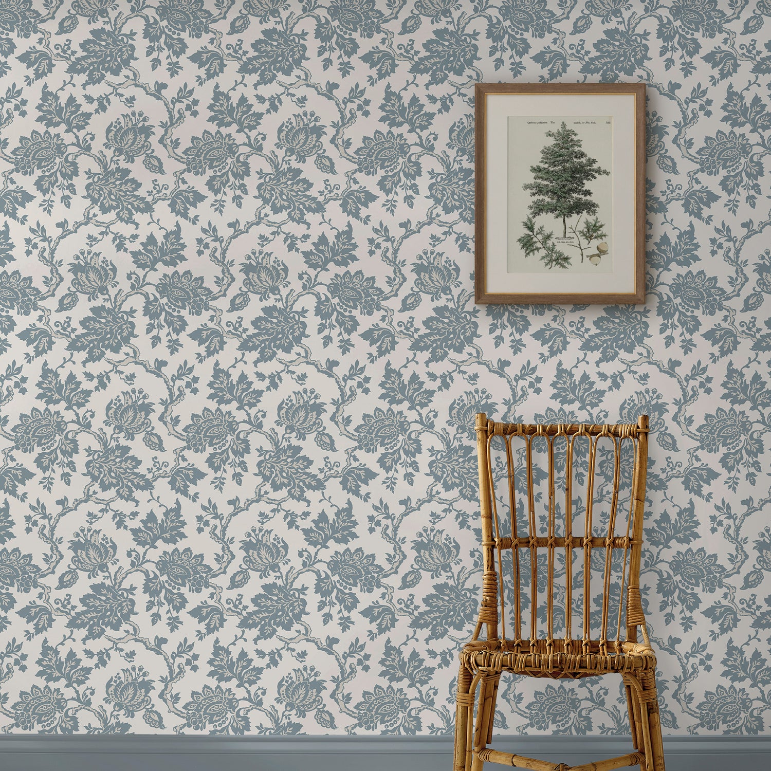 Jacobean Wallpaper in tarn color - pattern number 146804 - by Martha Stewart in the Martha Stewart AW26 collection