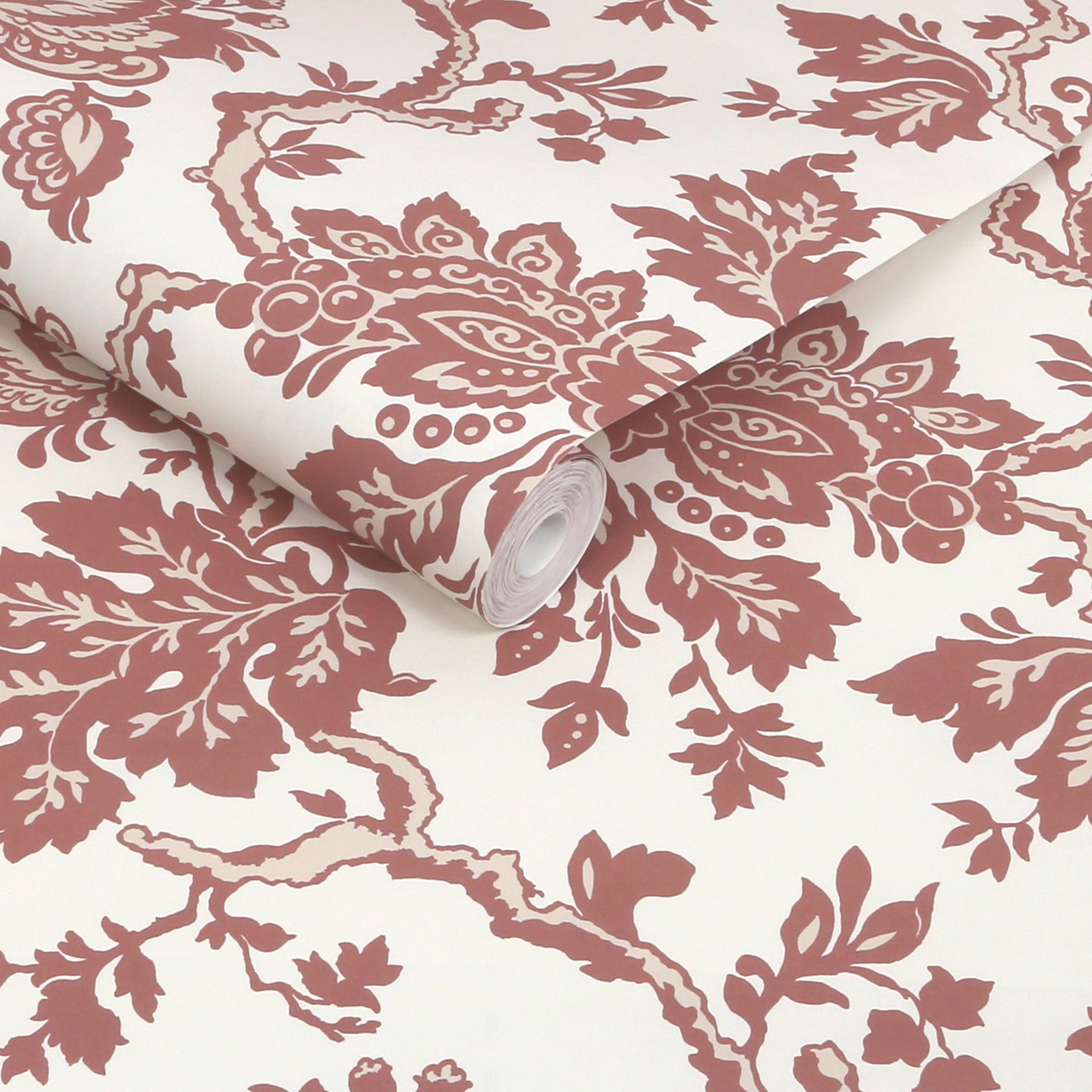 Jacobean Wallpaper in russet color - pattern number 146806 - by Martha Stewart in the Martha Stewart AW26 collection