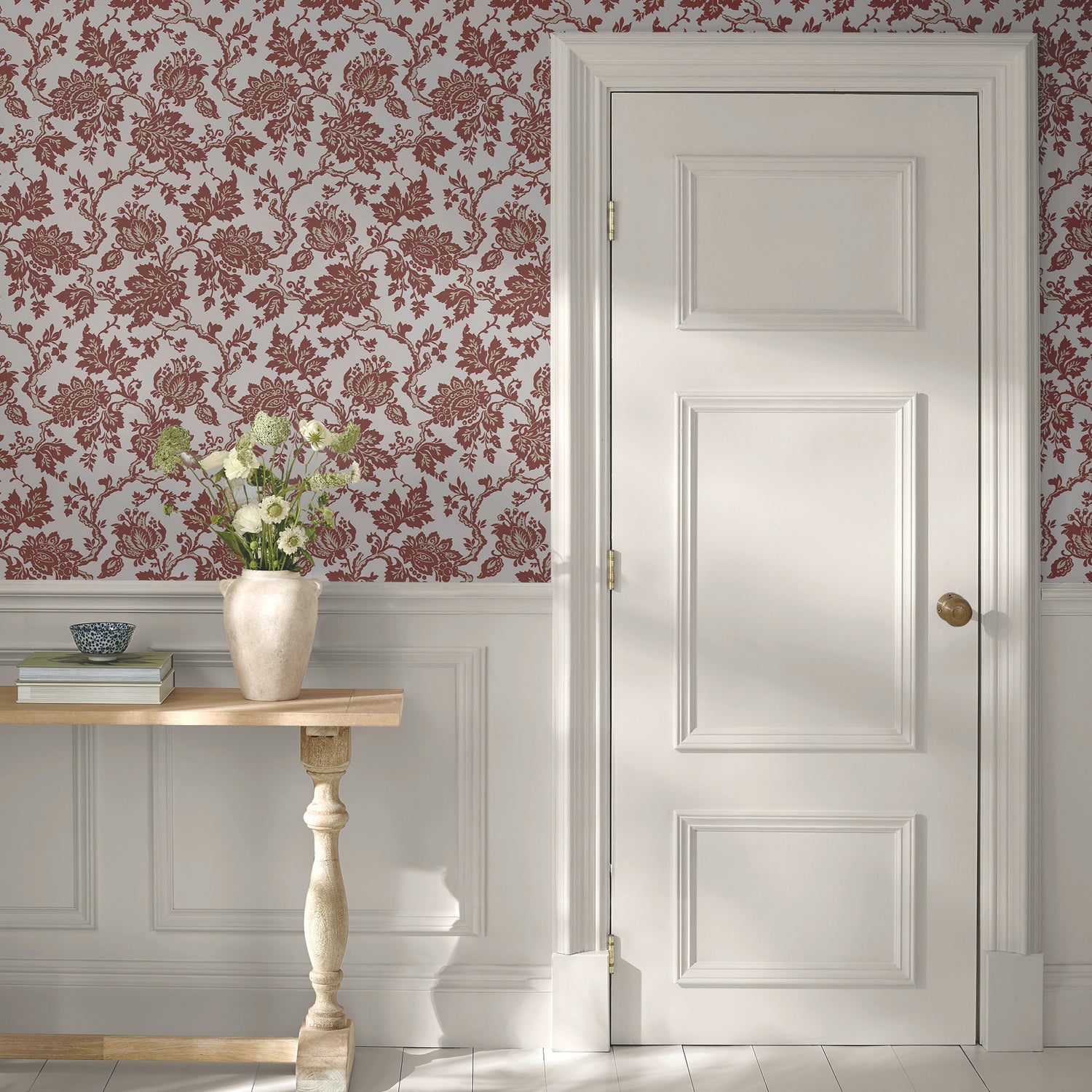 Jacobean Wallpaper in russet color - pattern number 146806 - by Martha Stewart in the Martha Stewart AW26 collection