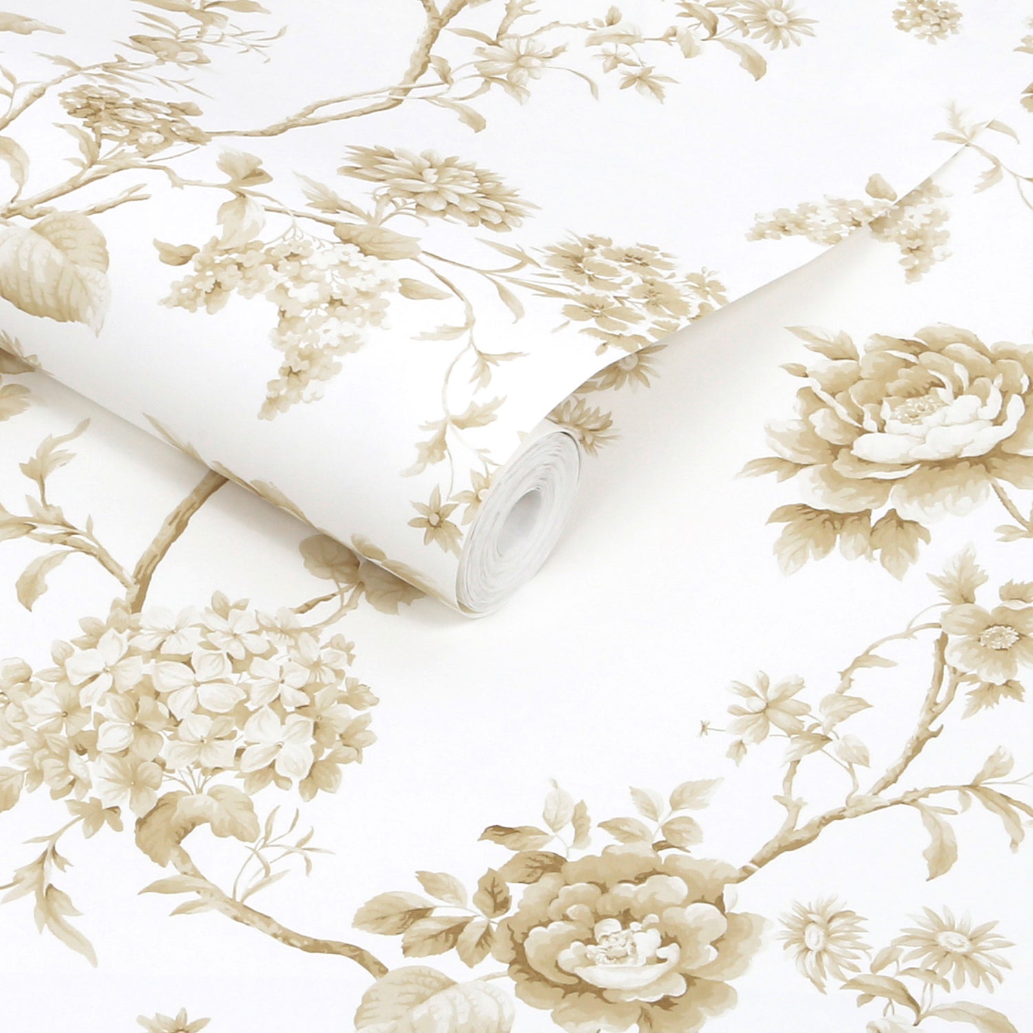 Floral Vine Wallpaper in antique gold color - pattern number 146807 - by Martha Stewart in the Martha Stewart AW26 collection
