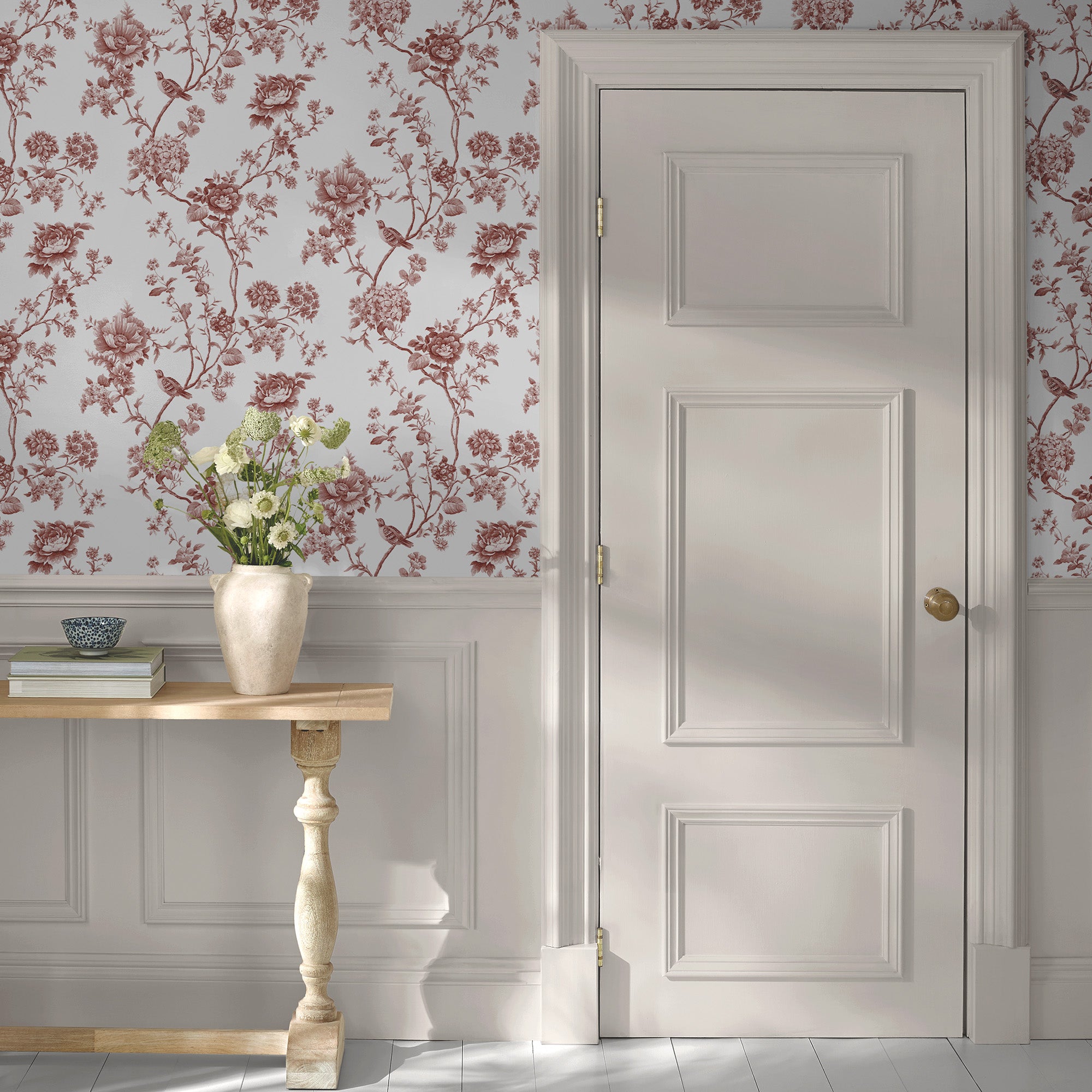 Floral Vine Wallpaper in russet color - pattern number 146809 - by Martha Stewart in the Martha Stewart AW26 collection