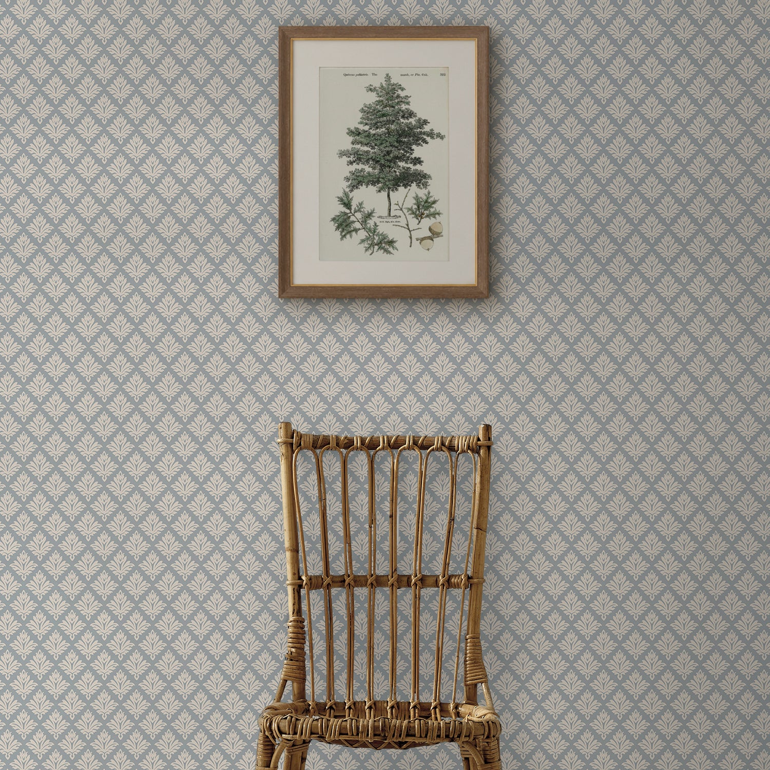 Artisan Floral Wallpaper in mineral blue color - pattern number 146813 - by Martha Stewart in the Martha Stewart AW26 collection
