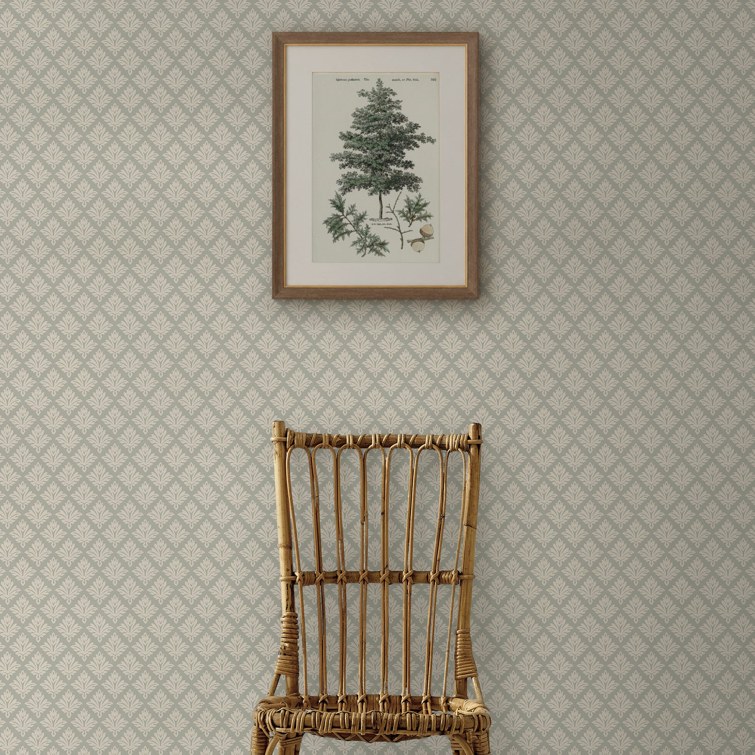 Artisan Floral Wallpaper in fennel seed color - pattern number 146814 - by Martha Stewart in the Martha Stewart AW26 collection