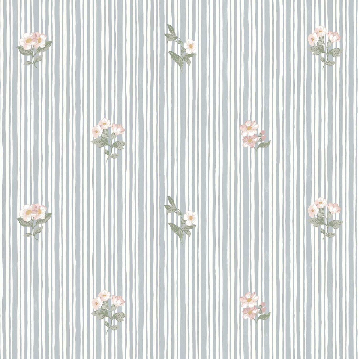 Garden Stripe Wallpaper in grey blue color - pattern number 146815 - by Martha Stewart in the Martha Stewart AW26 collection