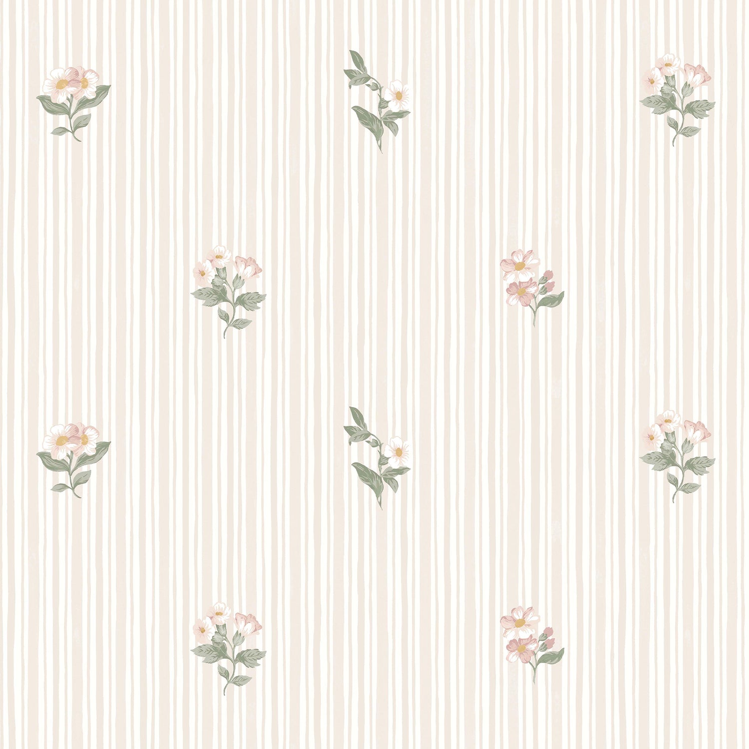 Garden Stripe Wallpaper in linen color - pattern number 146817 - by Martha Stewart in the Martha Stewart AW26 collection