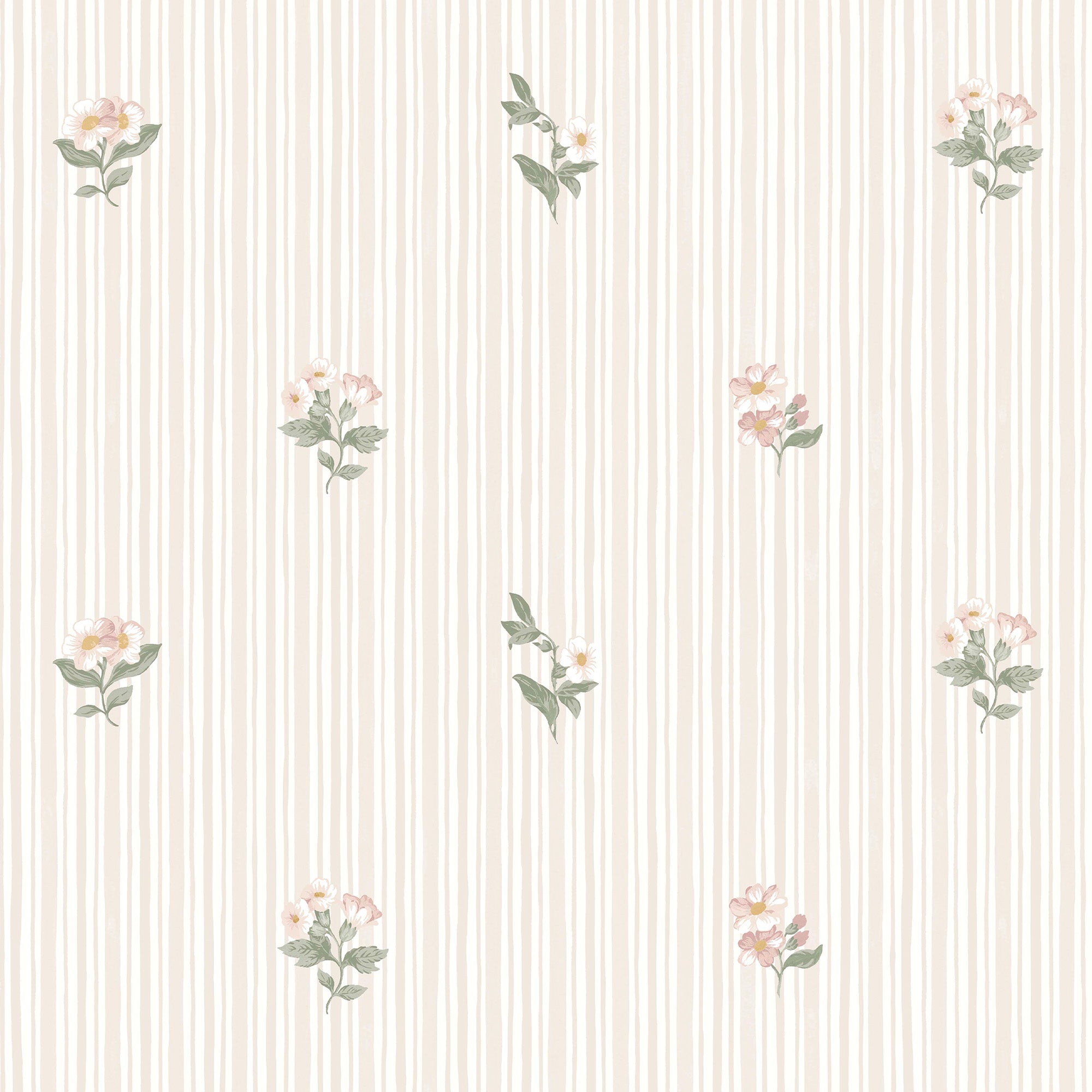 Garden Stripe Wallpaper in linen color - pattern number 146817 - by Martha Stewart in the Martha Stewart AW26 collection