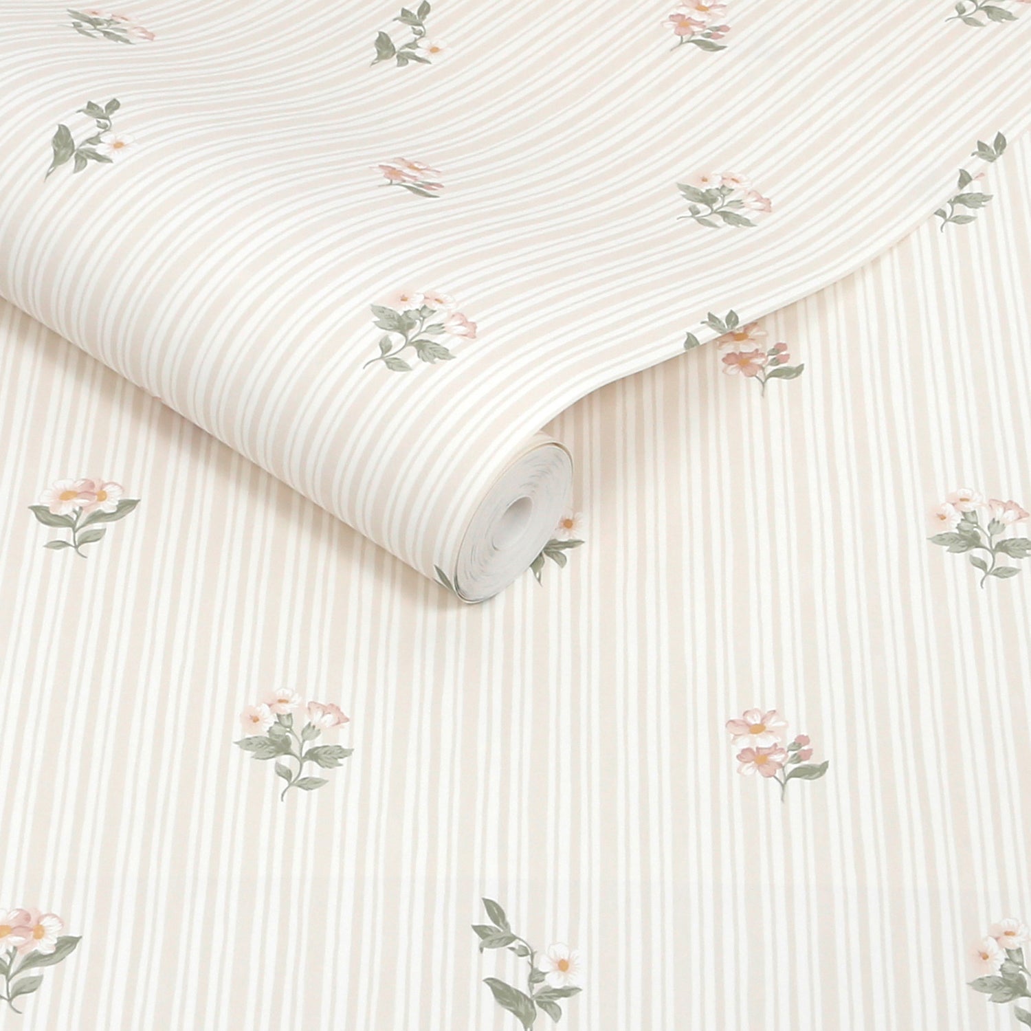 Garden Stripe Wallpaper in linen color - pattern number 146817 - by Martha Stewart in the Martha Stewart AW26 collection