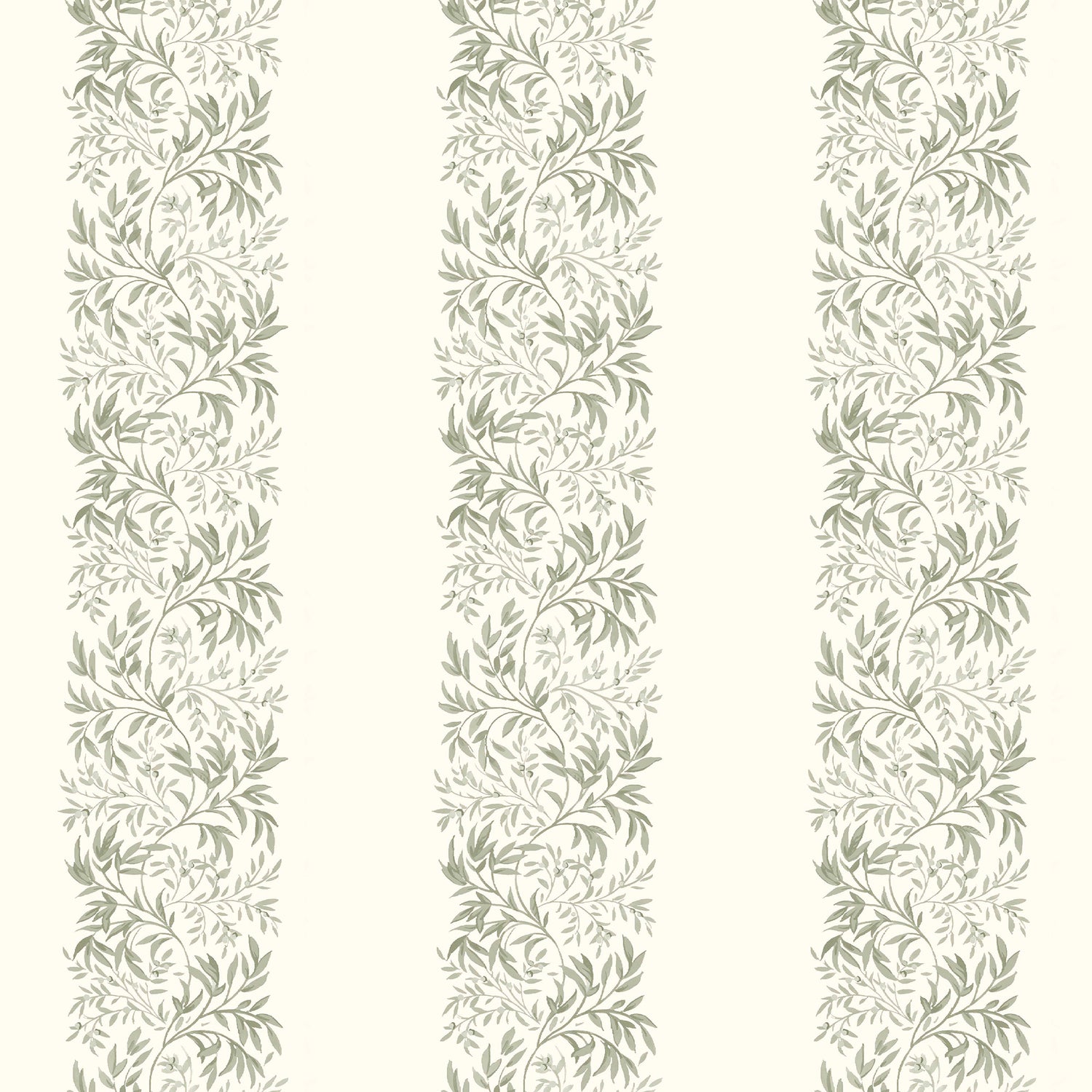 Heritage Garden Stripe Wallpaper in moss color - pattern number 146819 - by Martha Stewart in the Martha Stewart AW26 collection