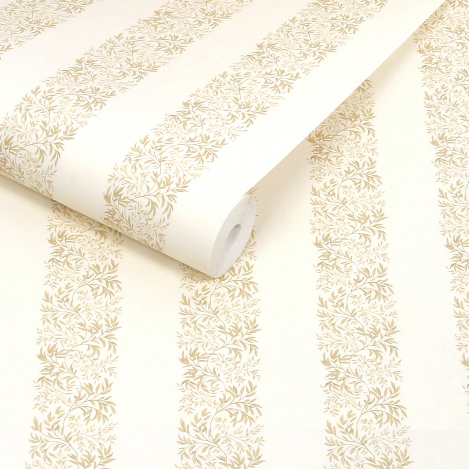 Heritage Garden Stripe Wallpaper in antique gold color - pattern number 146820 - by Martha Stewart in the Martha Stewart AW26 collection