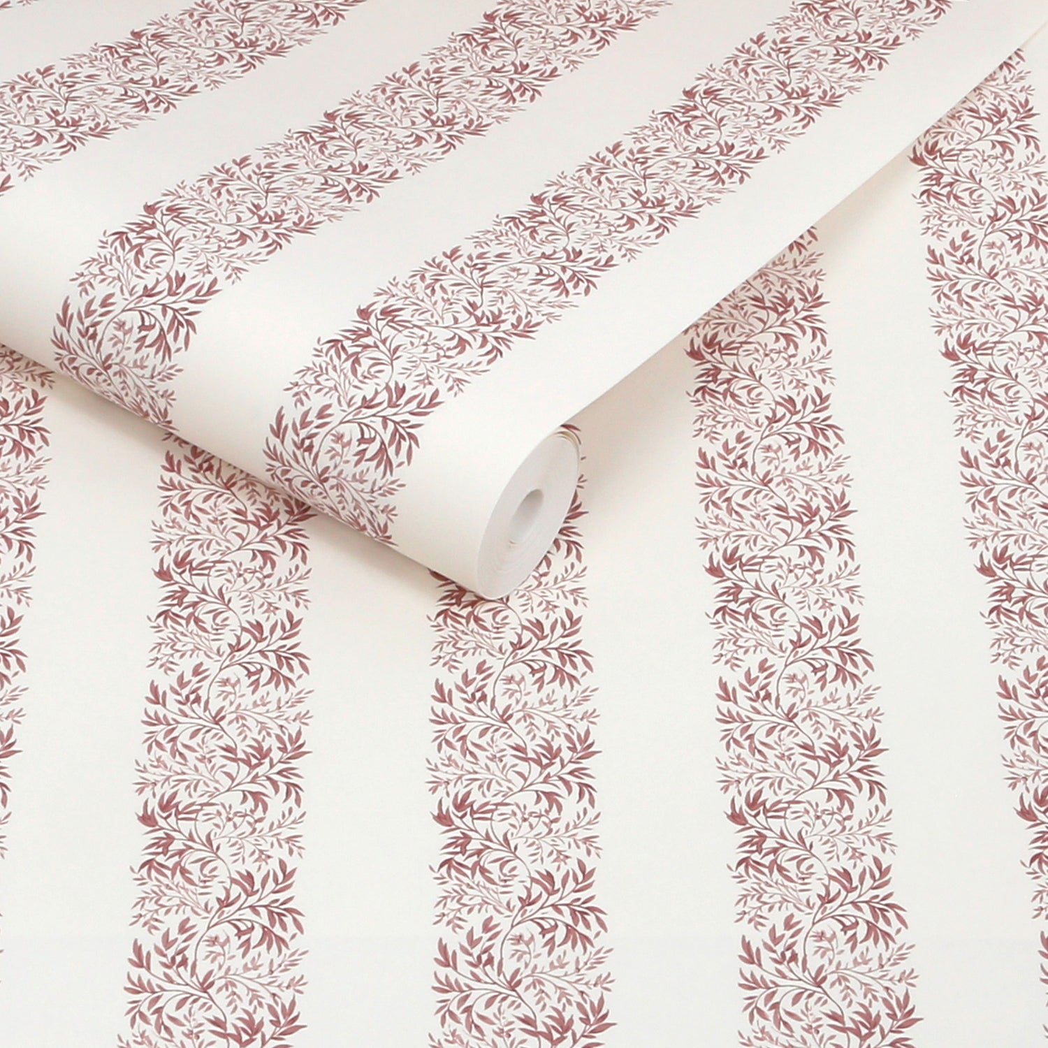 Heritage Garden Stripe Wallpaper in russet color - pattern number 146821 - by Martha Stewart in the Martha Stewart AW26 collection
