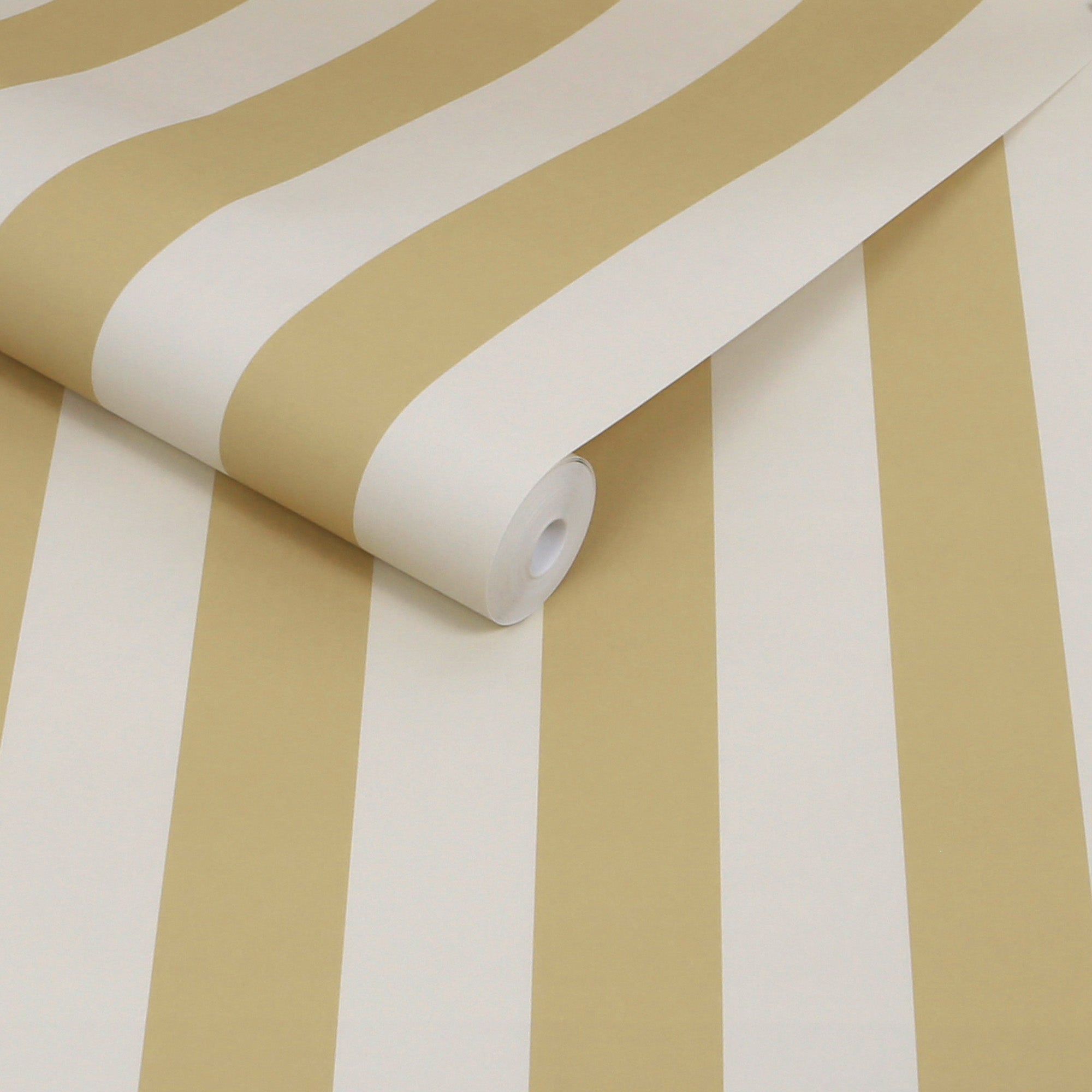 Classic Stripe Wallpaper in antique gold color - pattern number 146822 - by Martha Stewart in the Martha Stewart AW26 collection