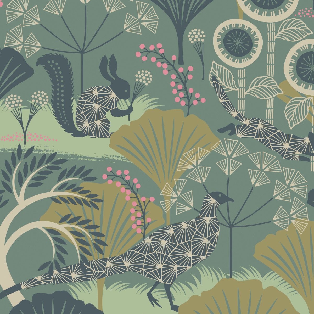 Mardgomma wallpaper in mineral color - pattern number 1469 - by Schumacher in the Borastapeter collection