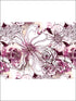 Leopold 4 Panel mural in purple and wine color - pattern number CR42000M - by Carl Robinson in the Carl Robinson 12 Art collection