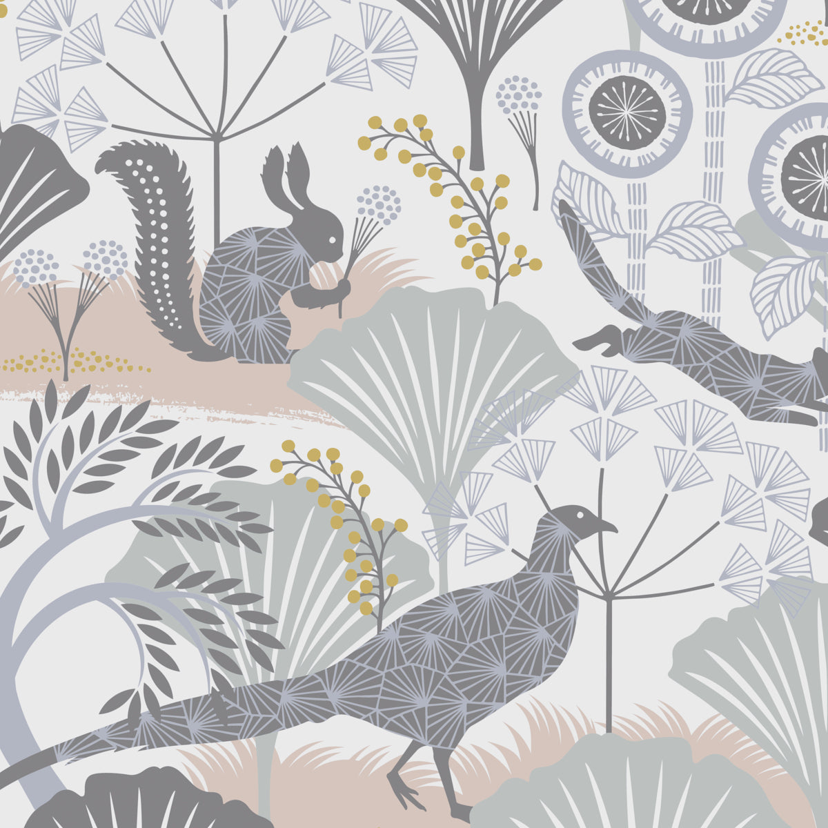 Mardgomma wallpaper in soft multi color - pattern number 1471 - by Schumacher in the Borastapeter collection