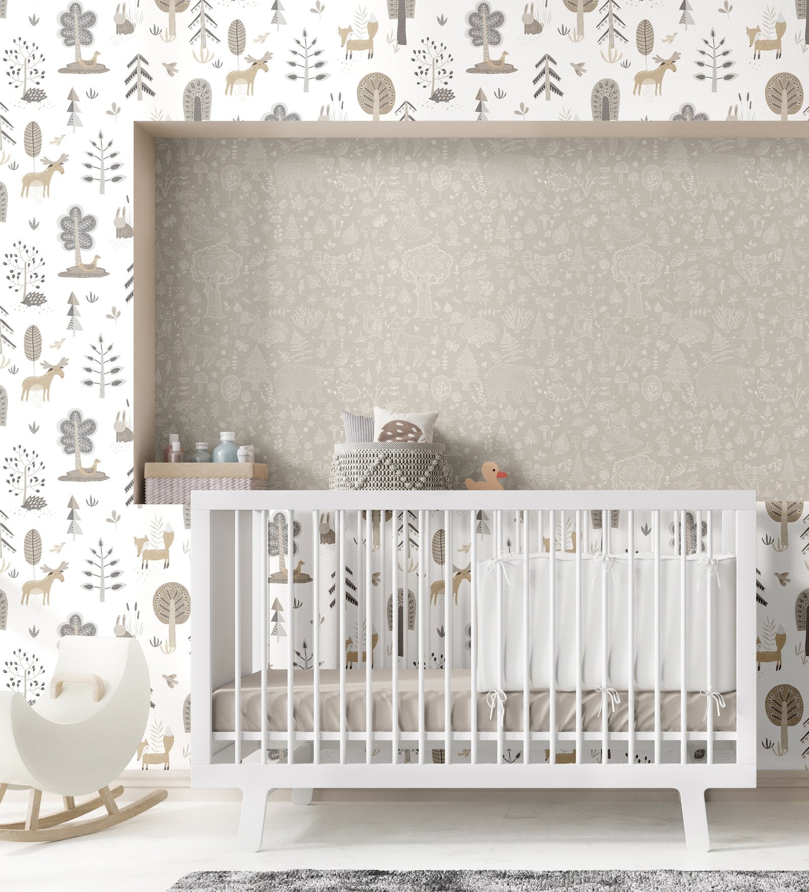 Kids wallpaper in silver grey color - pattern number 14807 - by Galerie in the Little Explorers 2 collection
