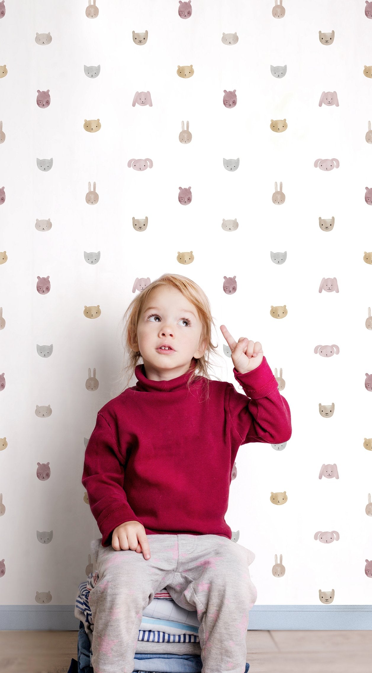 Kids wallpaper in pink color - pattern number 14814 - by Galerie in the Little Explorers 2 collection