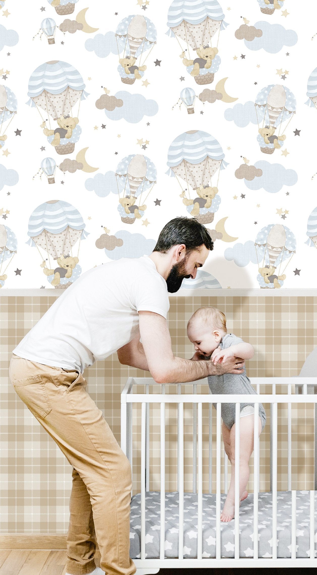 Kids wallpaper in blue color - pattern number 14816 - by Galerie in the Little Explorers 2 collection