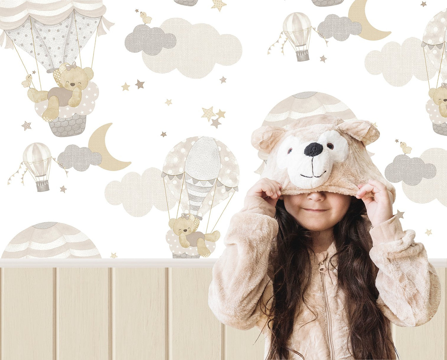 Kids wallpaper in beige color - pattern number 14817 - by Galerie in the Little Explorers 2 collection
